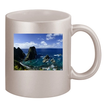 Mountains 11oz Metallic Silver Mug