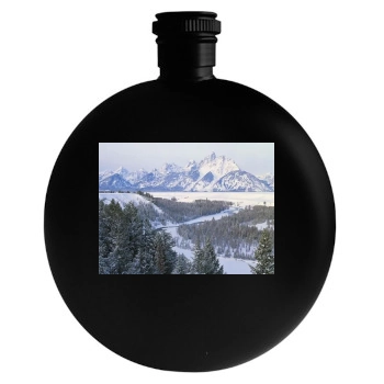 Mountains Round Flask