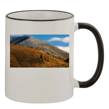 Mountains 11oz Colored Rim & Handle Mug