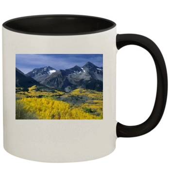 Mountains 11oz Colored Inner & Handle Mug