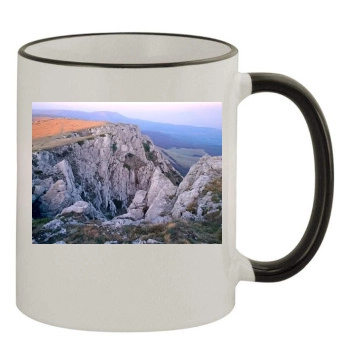 Mountains 11oz Colored Rim & Handle Mug