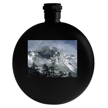 Mountains Round Flask