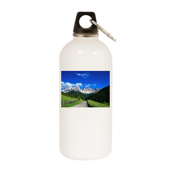 Mountains White Water Bottle With Carabiner