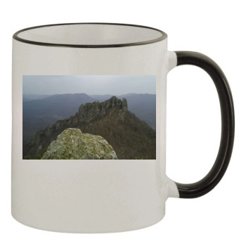 Mountains 11oz Colored Rim & Handle Mug