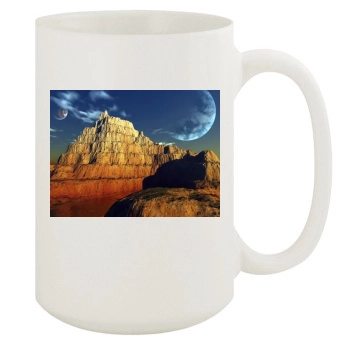 Mountains 15oz White Mug