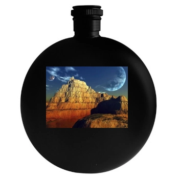 Mountains Round Flask