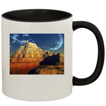 Mountains 11oz Colored Inner & Handle Mug