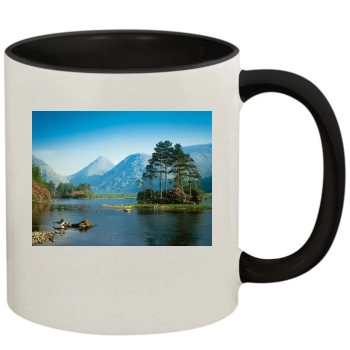 Mountains 11oz Colored Inner & Handle Mug