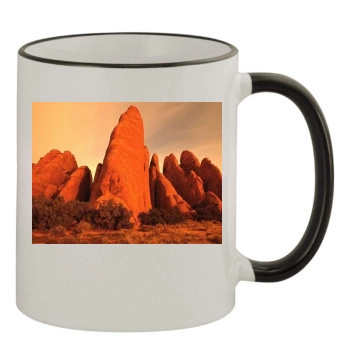 Mountains 11oz Colored Rim & Handle Mug