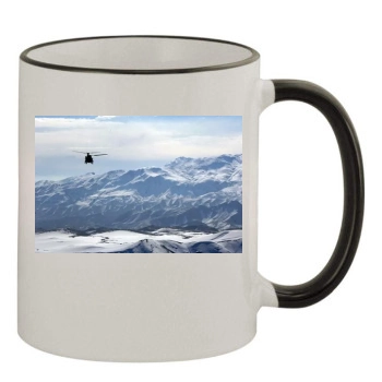 Mountains 11oz Colored Rim & Handle Mug