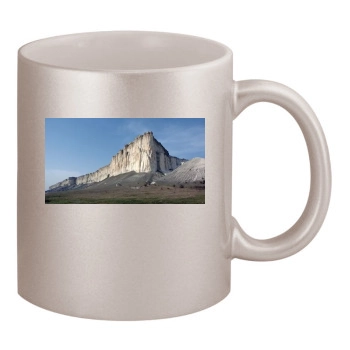 Mountains 11oz Metallic Silver Mug