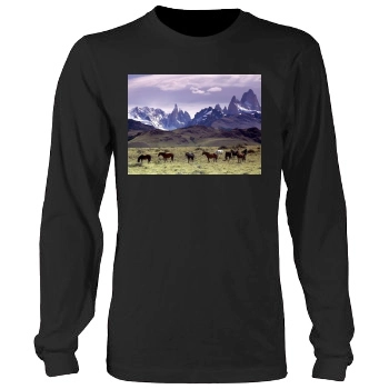 Mountains Men's Heavy Long Sleeve TShirt