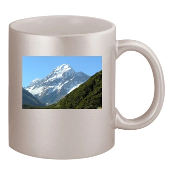 Mountains 11oz Metallic Silver Mug