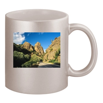 Mountains 11oz Metallic Silver Mug