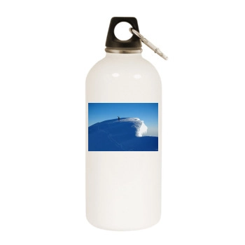 Mountains White Water Bottle With Carabiner