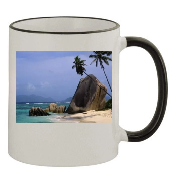 Mountains 11oz Colored Rim & Handle Mug