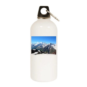 Mountains White Water Bottle With Carabiner