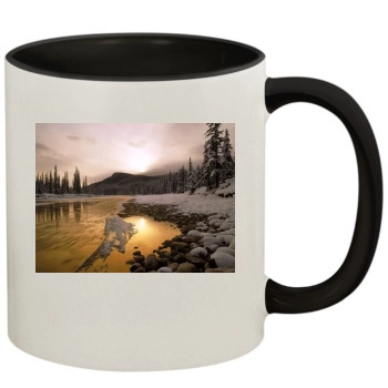 Mountains 11oz Colored Inner & Handle Mug