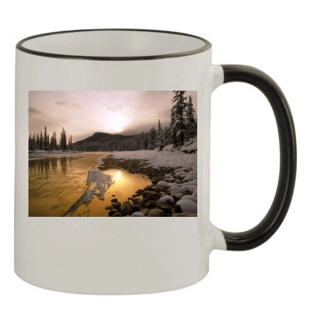 Mountains 11oz Colored Rim & Handle Mug