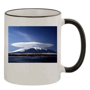 Mountains 11oz Colored Rim & Handle Mug