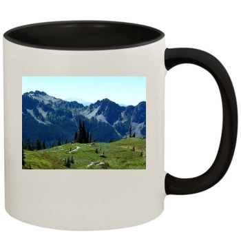 Mountains 11oz Colored Inner & Handle Mug