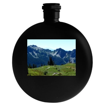 Mountains Round Flask