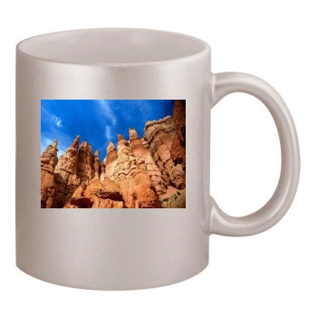 Mountains 11oz Metallic Silver Mug