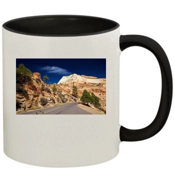 Mountains 11oz Colored Inner & Handle Mug