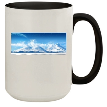 Mountains 15oz Colored Inner & Handle Mug