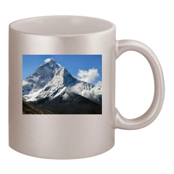 Mountains 11oz Metallic Silver Mug