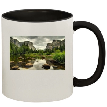 Mountains 11oz Colored Inner & Handle Mug