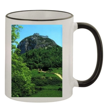 Mountains 11oz Colored Rim & Handle Mug