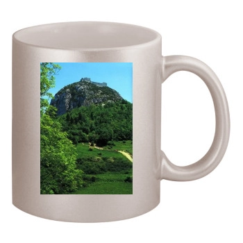 Mountains 11oz Metallic Silver Mug