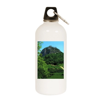 Mountains White Water Bottle With Carabiner