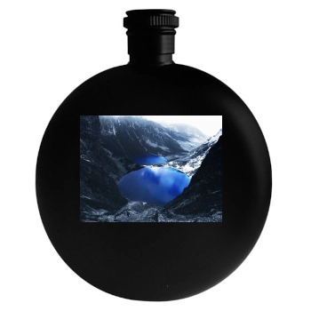 Mountains Round Flask