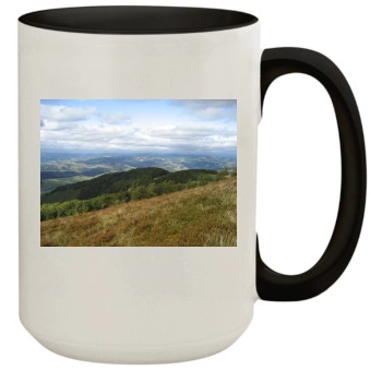 Mountains 15oz Colored Inner & Handle Mug