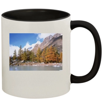 Mountains 11oz Colored Inner & Handle Mug