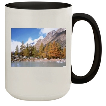 Mountains 15oz Colored Inner & Handle Mug