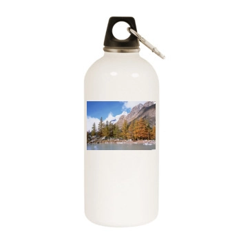 Mountains White Water Bottle With Carabiner