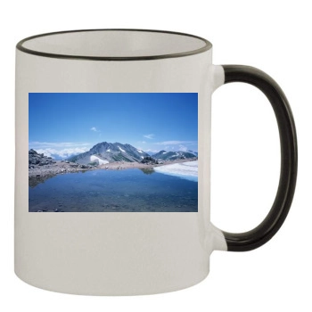 Mountains 11oz Colored Rim & Handle Mug