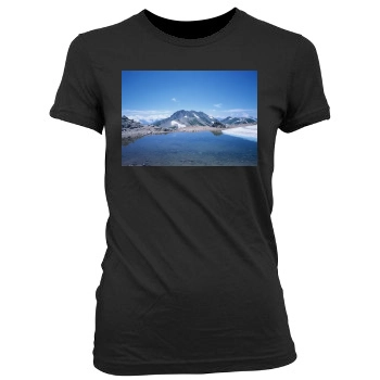 Mountains Women's Junior Cut Crewneck T-Shirt