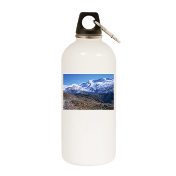 Mountains White Water Bottle With Carabiner