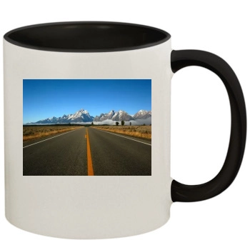 Mountains 11oz Colored Inner & Handle Mug