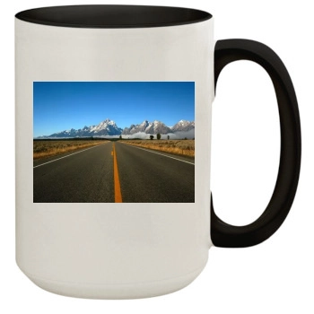 Mountains 15oz Colored Inner & Handle Mug