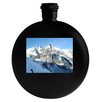 Mountains Round Flask