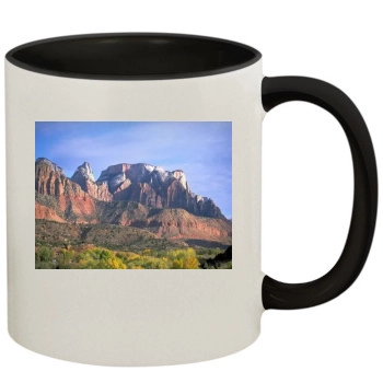 Mountains 11oz Colored Inner & Handle Mug