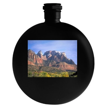 Mountains Round Flask