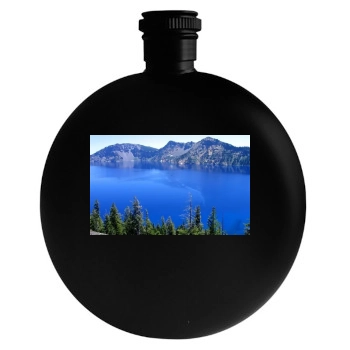 Mountains Round Flask