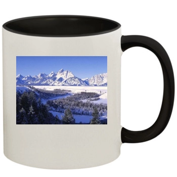 Mountains 11oz Colored Inner & Handle Mug