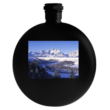 Mountains Round Flask